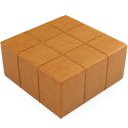 Ver imagem 1 de Puff Decorativo Para Sala de Estar Quadrado Milano 90x90cm W01 Couríssimo Whisky - Lyam Decor