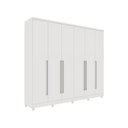 Ver imagem 4 de Guarda-Roupa Casal 6 Portas 8 Gavetas com Pés Yescasa Branco Neve Portugal