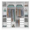 Guarda Roupa Casal 6 Portas 8 Gavetas com Pés 270cm Portugal Espresso Móveis   - 7