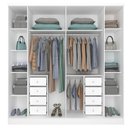 Ver imagem 7 de Guarda Roupa Casal 6 Portas 8 Gavetas com Pés 270cm Portugal Yescasa Branco/Neve