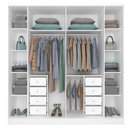 Ver mais imagens de Guarda-Roupa Casal 6 Portas 8 Gavetas com Pés Yescasa Branco Neve Portugal