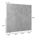 Ver imagem 2 de Cabeceira Solteiro Lua 90cm Veludo Marrom Com Frame Bymóveis