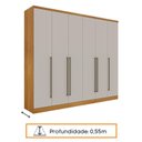 Ver imagem 7 de Guarda-Roupa Casal 6 Portas 8 Gavetas com Pés Yescasa Cinamomo/Off White Portugal