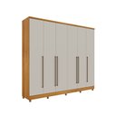 Ver imagem 4 de Guarda-Roupa Casal 6 Portas 8 Gavetas com Pés Yescasa Cinamomo/Off White Portugal
