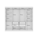 Ver imagem 7 de Guarda-roupa New Andara 8 Portas 4 Gavetas com Espelho e Pés Branco