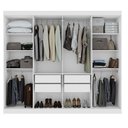 Ver imagem 3 de Guarda-roupa New Andara 8 Portas 4 Gavetas com Espelho e Pés Branco