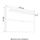 Ver imagem 4 de Painel para Tv Suspenso 50 Polegadas 135cm Saira C14 Cedro - Mpozenato
