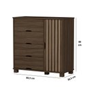Ver imagem 3 de Comoda Bela com 1 Porta e 4 Gavetas 100% MDF Marrom/Chocolate
