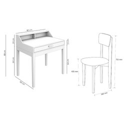 Escrivaninha Infantil Para Quarto Com Cadeira Infantil Rosa - 4