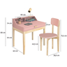 Escrivaninha Infantil para Quarto Mdf 1 Gaveta com Cadeira Infantil Rosa - 5