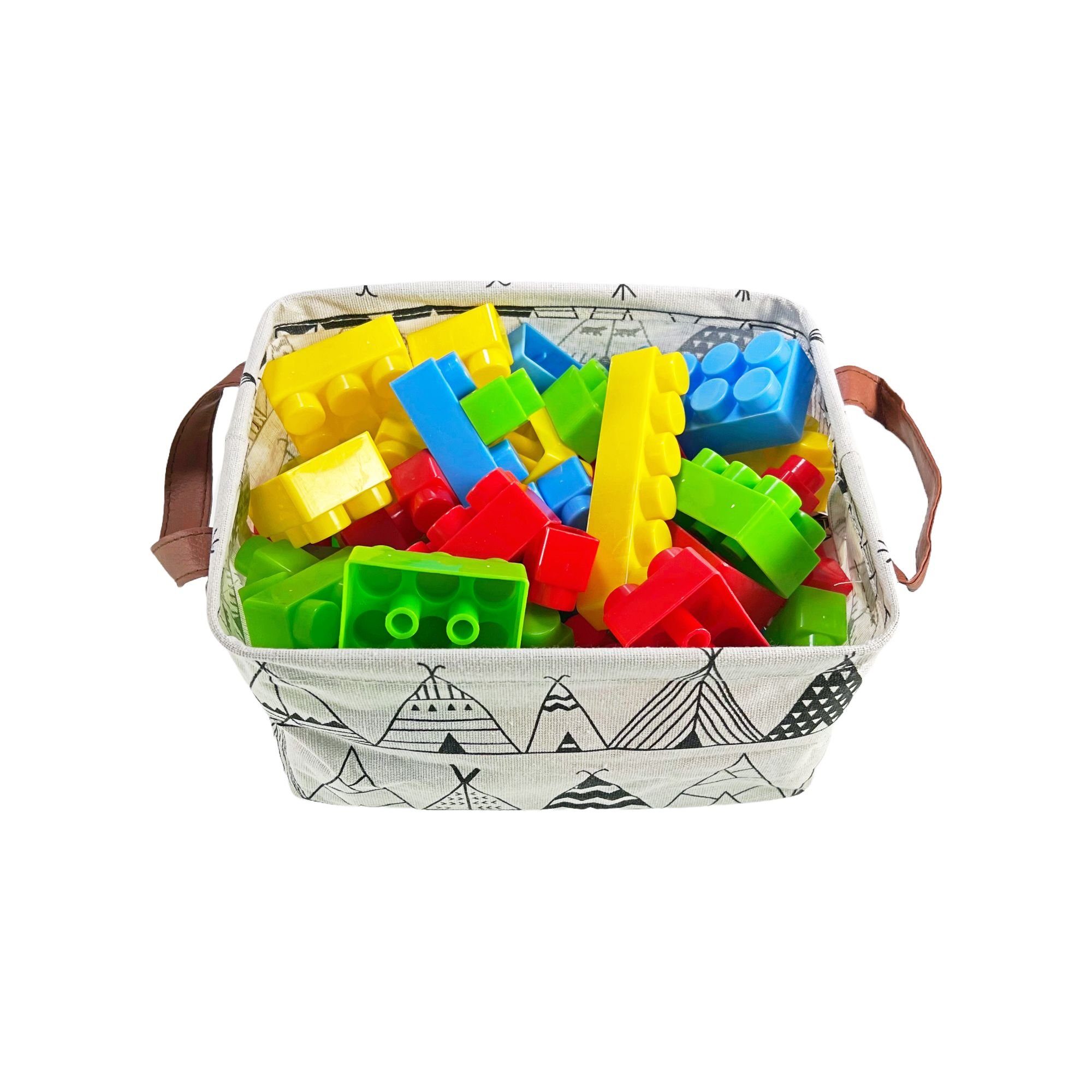 Kit 3 Cesto Organizador Dobrável Multiuso Infantil Porta Objetos Brinquedos Decorativo Ocas - 10