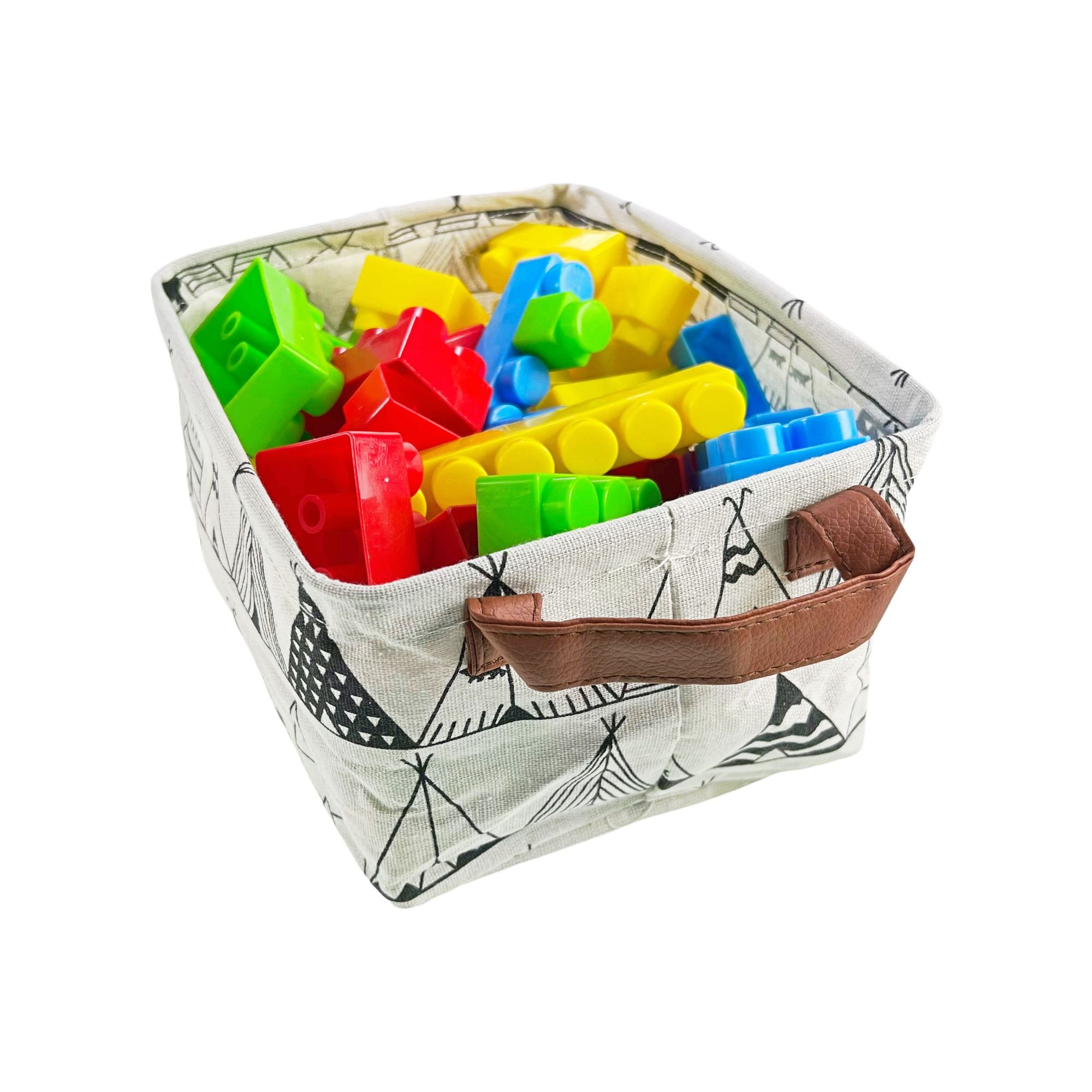 Kit 3 Cesto Organizador Dobrável Multiuso Infantil Porta Objetos Brinquedos Decorativo Ocas - 11