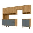 Ver imagem 3 de Cozinha Modulada Completa 6 Peças 16 Portas MDF 350cm Malta Espresso Móveis