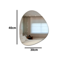 Ver imagem 5 de Espelho Orgânico Lapidado de Parede Design Moderno e Minimalista + Dupla Face para Fixação 30x40cm