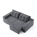 Ver imagem 5 de Sofá Luca 4 Lugares Retrátil 232cm Suede Grafite Cialar Móveis