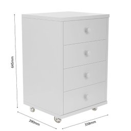 Gaveteiro Branco com Gavetas Organizador Prático e Moderno:branco - 3