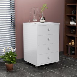 Gaveteiro Branco com Gavetas Organizador Prático e Moderno:branco - 1