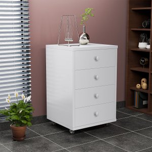 Gaveteiro Branco com Gavetas Organizador Prático e Moderno:branco