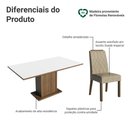 Ver imagem 4 de Conjunto Sala de Jantar Tampo de Madeira 6 Cadeiras Rustic/Branco/Imperial Bosque Madesa