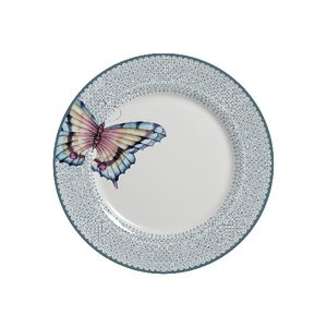 JOGO COM 6 PRATOS SOBREMESA BORBOLETA 2 ALLEANZA 1°LINHA