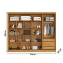 Ver imagem 4 de Guarda Roupa Galati 2 Portas Ripado 100% Mdf - Peroba Made Marcs