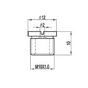 Ver imagem 4 de Fixador de Teto em Latão Niquelado sem Ajuste com Rosca M10x1 com Tampa Md-6007