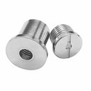 Ver imagem 2 de Fixador de Teto em Latão Niquelado sem Ajuste com Rosca M10x1 com Tampa Md-6007