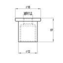 Ver imagem 3 de Fixador de Teto em Latão Niquelado sem Ajuste com Rosca M10x1 com Tampa Md-6007