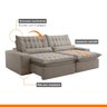 Sofá Retrátil e Reclinável 230cm Domínio - 8