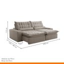 Ver imagem 3 de Sofá Retrátil e Reclinável 230cm Domínio