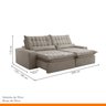 Sofá Retrátil e Reclinável 230cm Domínio - 3