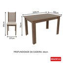 Ver imagem 3 de Conjunto Cíntia Mesa Tampo de Madeira 4 Cadeiras Madesa