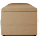 Ver imagem 4 de Calçadeira Recamier Baú para Cama de Casal King Dália 195x50 Cm W01 Linho Bege Escuro - Lyam