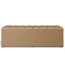 Ver imagem 2 de Calçadeira Recamier Baú para Cama de Casal King Dália 195x50 Cm W01 Linho Bege Escuro - Lyam