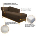 Ver imagem 4 de Diva Recamier Vanessa 160cm Lado Direito Suede Adj Decor Marrom