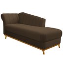 Ver imagem 1 de Diva Recamier Vanessa 160cm Lado Direito Suede Adj Decor Marrom