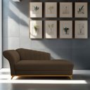 Ver imagem 2 de Diva Recamier Vanessa 160cm Lado Direito Suede Adj Decor Marrom