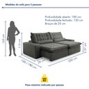 Ver imagem 3 de Sofá Retrátil e Reclinável 230cm Domínio