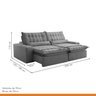 Sofá Retrátil e Reclinável 230cm Domínio - 3