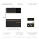 Ver imagem 4 de Cozinha Compacta com Rodapé Veneza Multimóveis MP2114 com Armário e Balcão Preta