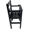 Cadeira Papinha para Bebê com Trava Fixa em Madeira Maciça  - Preto - 2