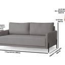 Ver imagem 2 de Sofá para Sala Estar Living Clássico 166cm Pés de Ferro Londres Cinza Medio