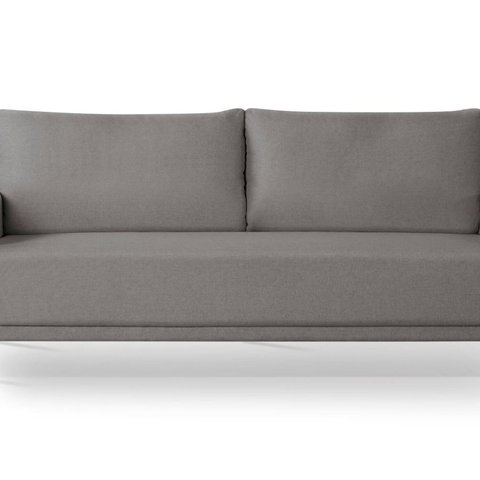 Sofá para Sala Estar Living Clássico 166cm Pés de Ferro Londres Cinza Medio