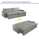 Ver imagem 5 de Sofá Cama Retrátil e Reclinável 180cm Marselha Cinza