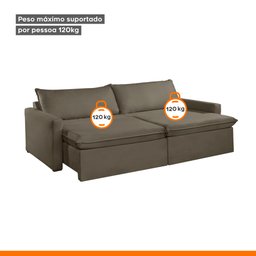 Sofá Cama Retrátil e Reclinável 180cm Marselha - 9