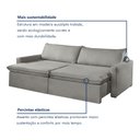 Ver mais imagens de Sofá Cama Retrátil e Reclinável 180cm Marselha Cinza