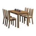 Ver imagem 2 de Conjunto Sala de Jantar Rosa 4 Cadeiras madesa