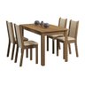 Conjunto Sala de Jantar Rosa 4 Cadeiras madesa - 14