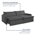 Ver mais imagens de Sofá Cama Retrátil e Reclinável 180cm Marselha