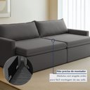 Ver imagem 7 de Sofá Cama Retrátil e Reclinável 180cm Marselha